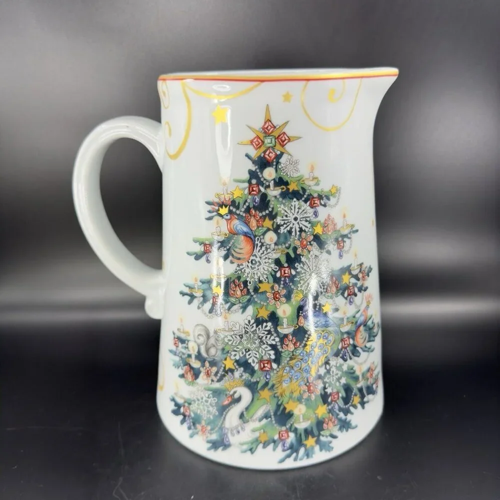 Williams Sonoma Twas The Night Before Christmas Ceramic Large Pitcher‎ Carafe
